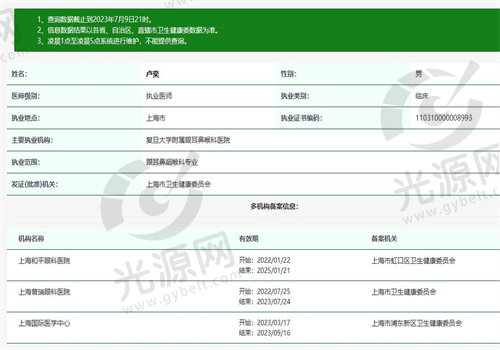 卢奕执业信息